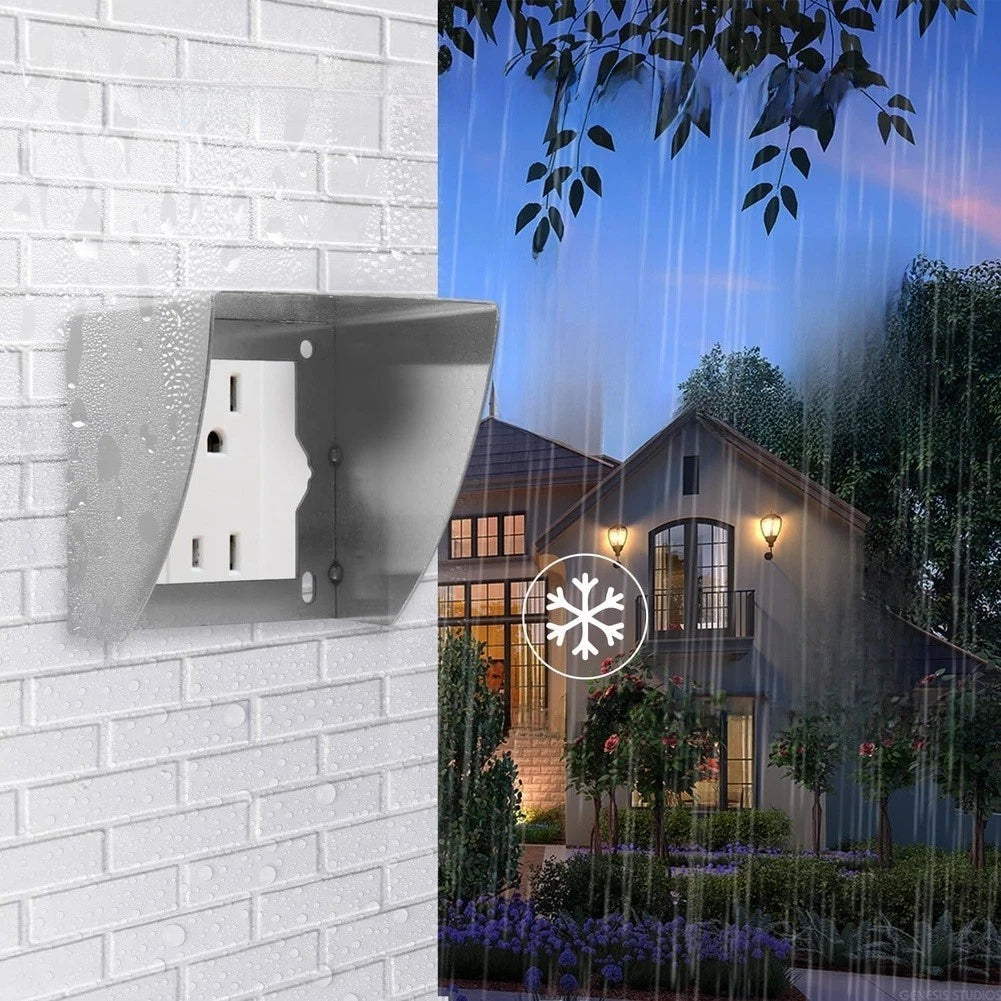 Stainless Steel Socket Cover 90x92x77mm for Outdoor Use