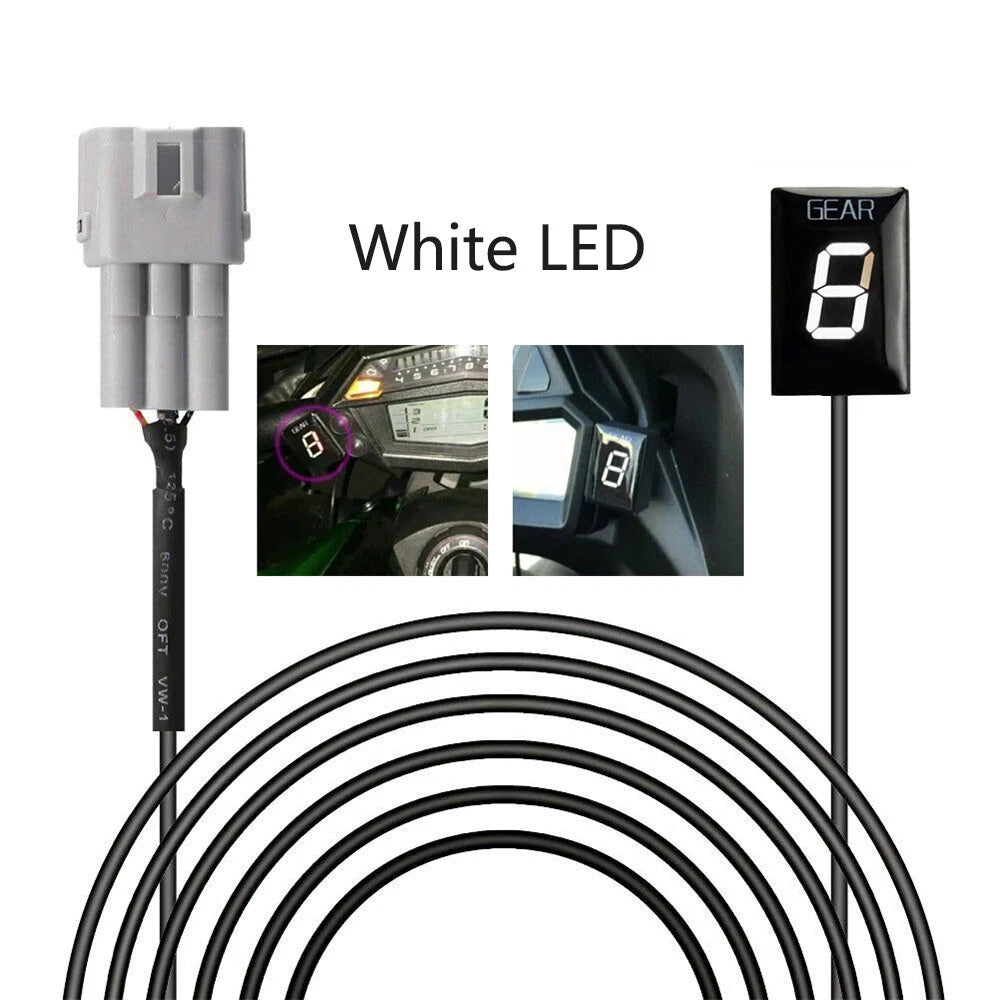 White LED Motorcycle Gear Display Indicator for Suzuki SV650 VL800 DL650 DL1000