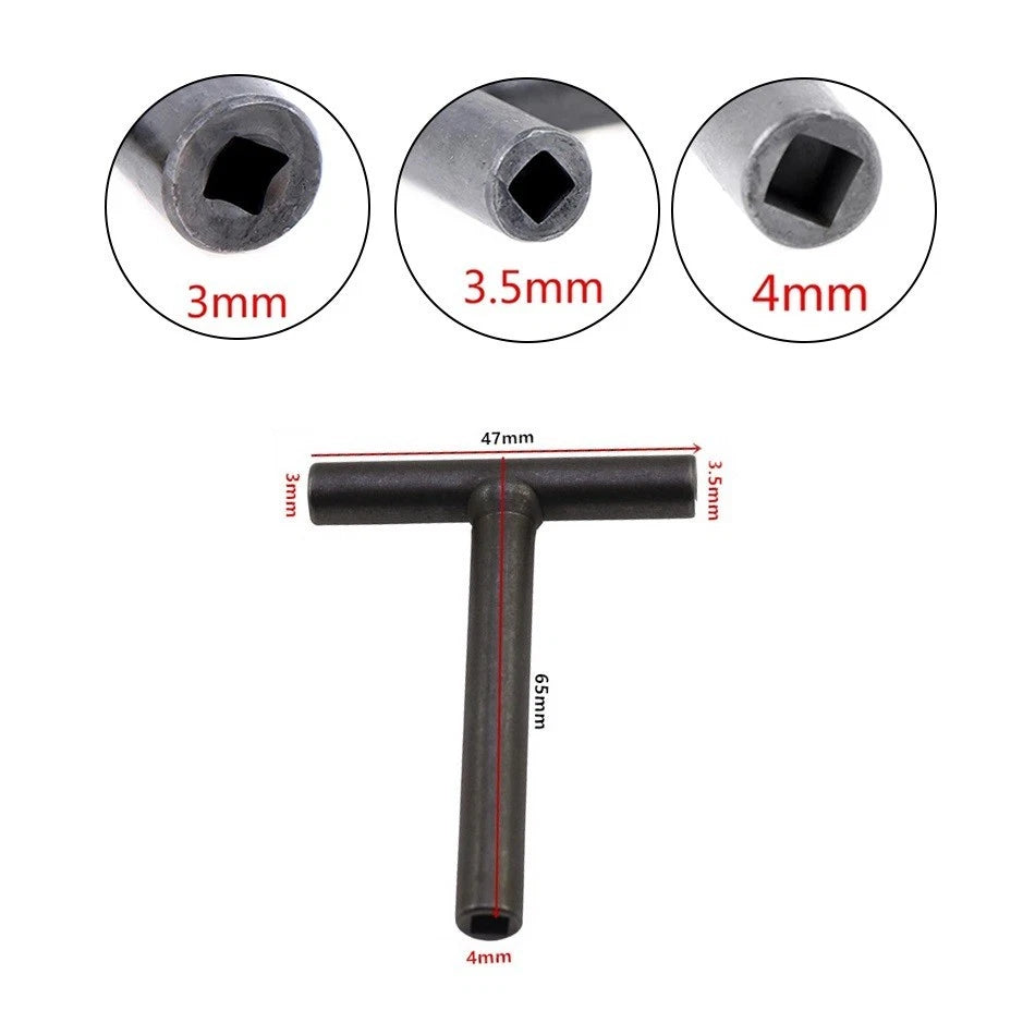 T Spanner Socket Wrench Set of 5 for Motorcycle Engine (3/3.5/4/9/10mm)