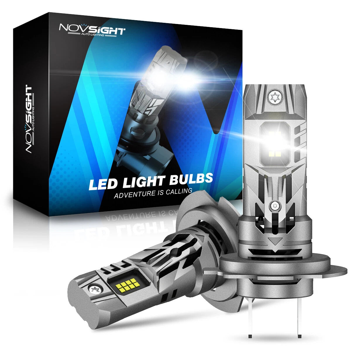 2X H7 LED Bulbs Conversion Kit for High Low Beam (500% Bright 6000K)