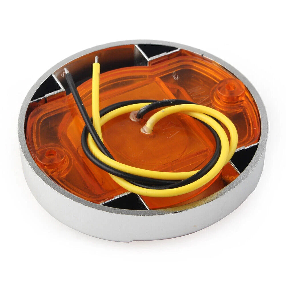 2X Round 12V LED Side Marker Lights for Truck Trailer RV Boat