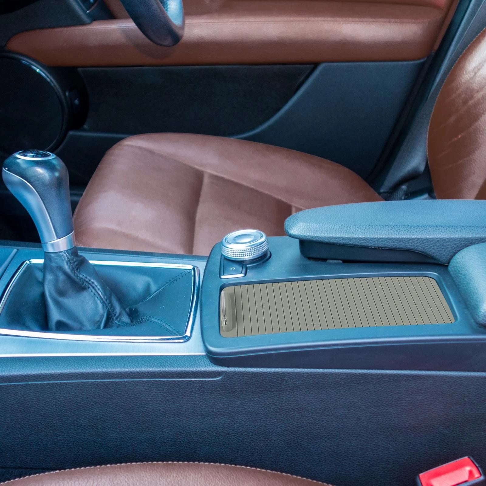 Car Center Console Roller Blind Cover Gray Replacement for Mercedes C-Class (2008–2014)