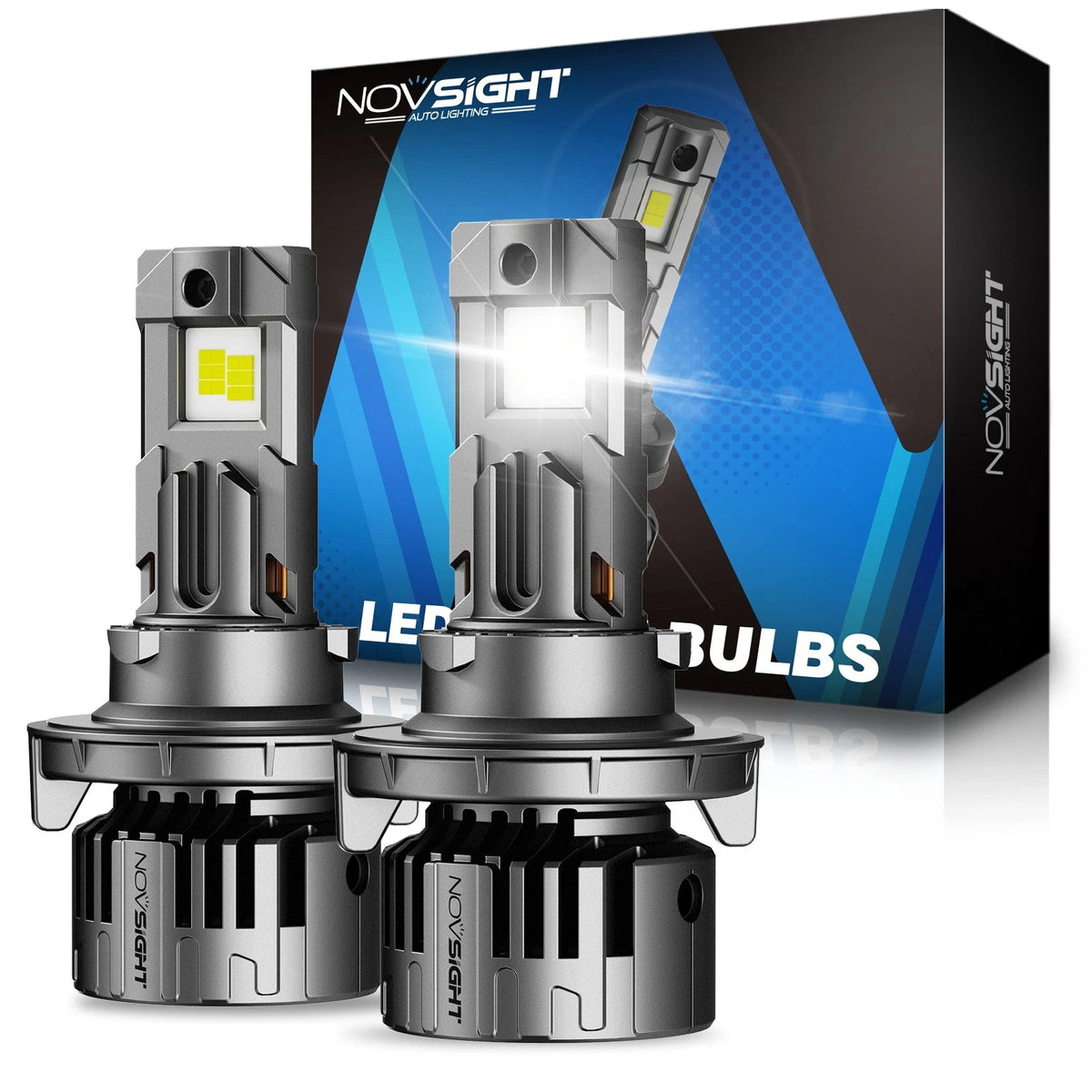 2X 9008 H13 LED Headlight Bulbs for NOVSIGHT (6500K, 130W, 28000LM)
