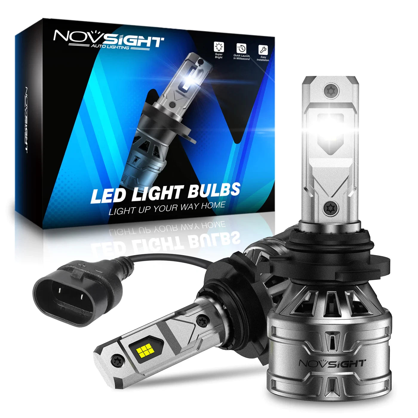 2X 9005 + H11 LED Headlight Bulbs for