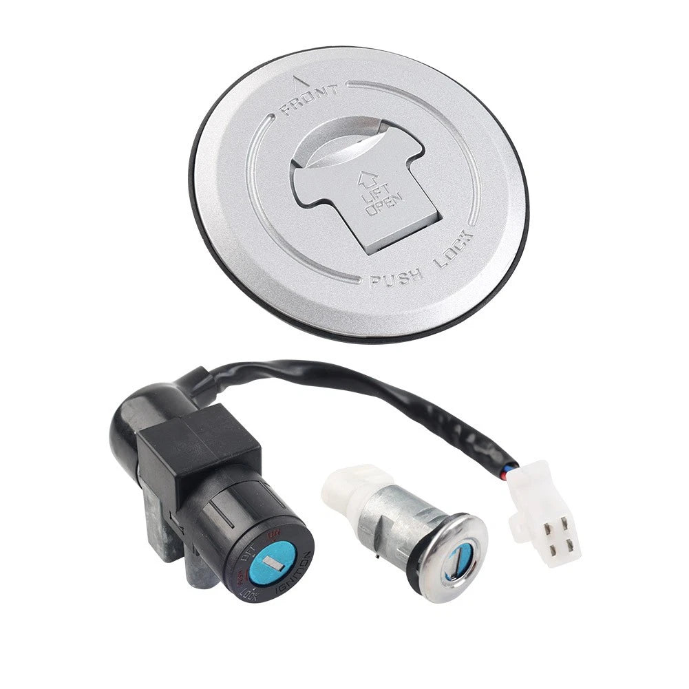 Ignition Switch Lock Gas Fuel Tank Cap Cover Set for Honda (2014–2015)