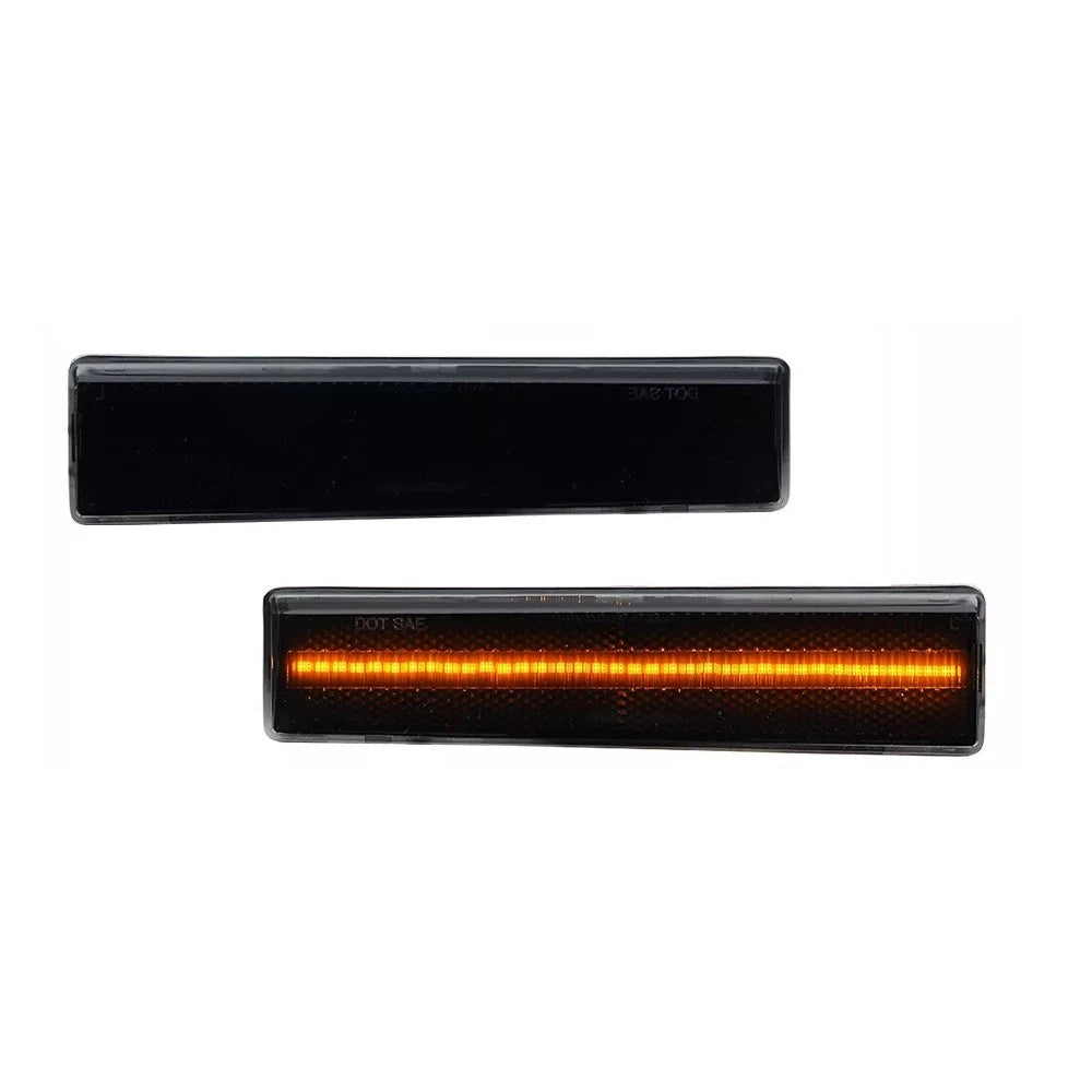 2Pcs Smoke Amber Front Side Marker Light for Ford Bronco F150 F250 F350 (1980–1986)