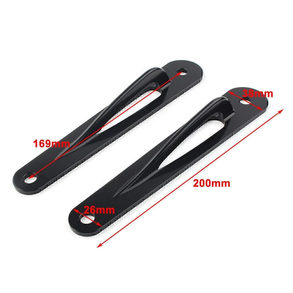 Black Custom Tie-Down Brackets Teardrop for Harley Touring Ultra Limited FLHTK