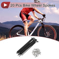Bicycle Spokes Replacement Set 105mm 304 Stainless Steel for 13G Wheel (Black)