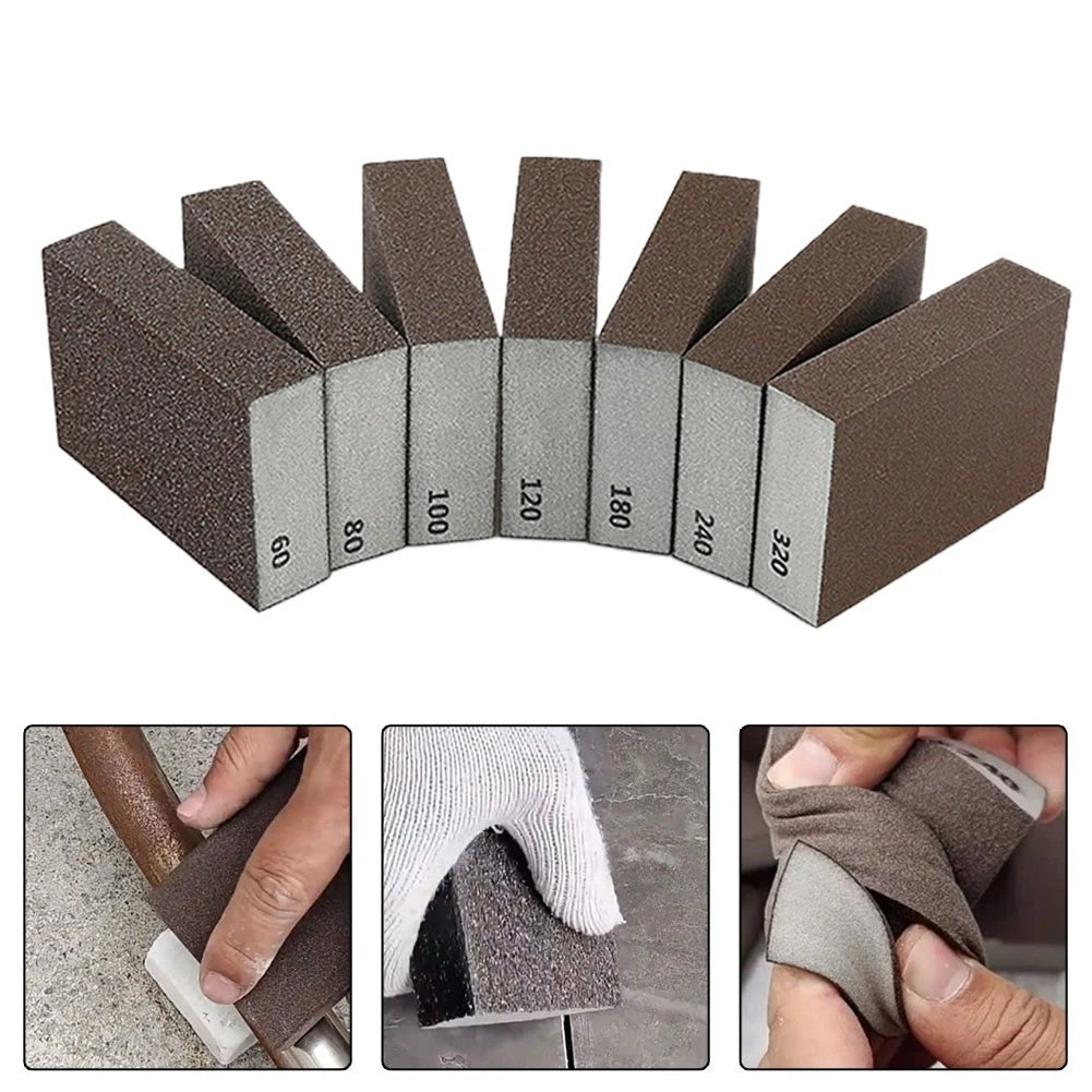 2X Grit 60320 Sanding Sponge Blocks for Versatile Sanding Tasks