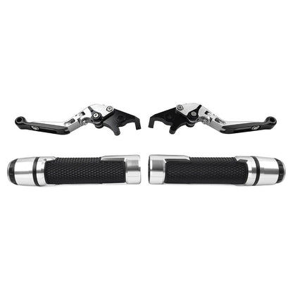 Silver Extendable Brake Clutch Levers Set for Aprilia Tuono V4 (2011–2023)