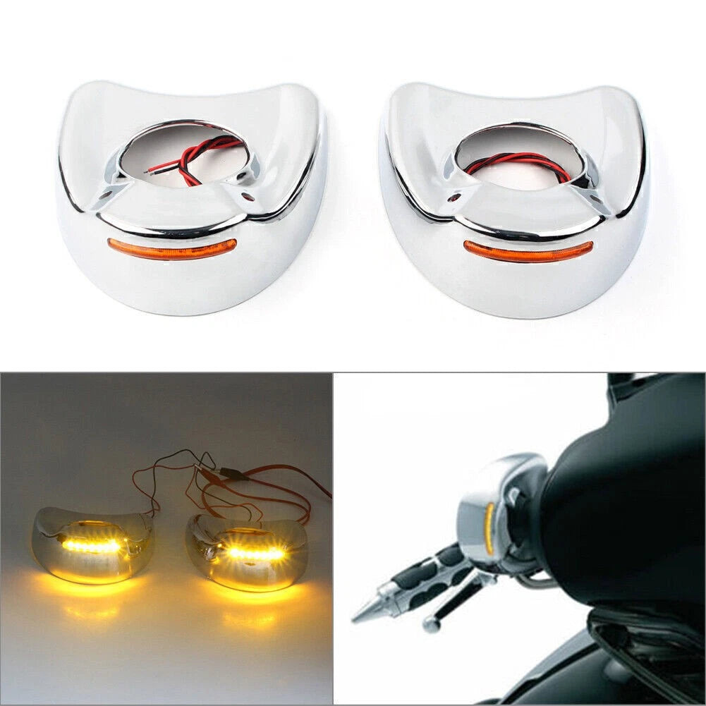 LED Fairing Mount Side Mirror Cover for Harley Electra Glide (1996–2013)