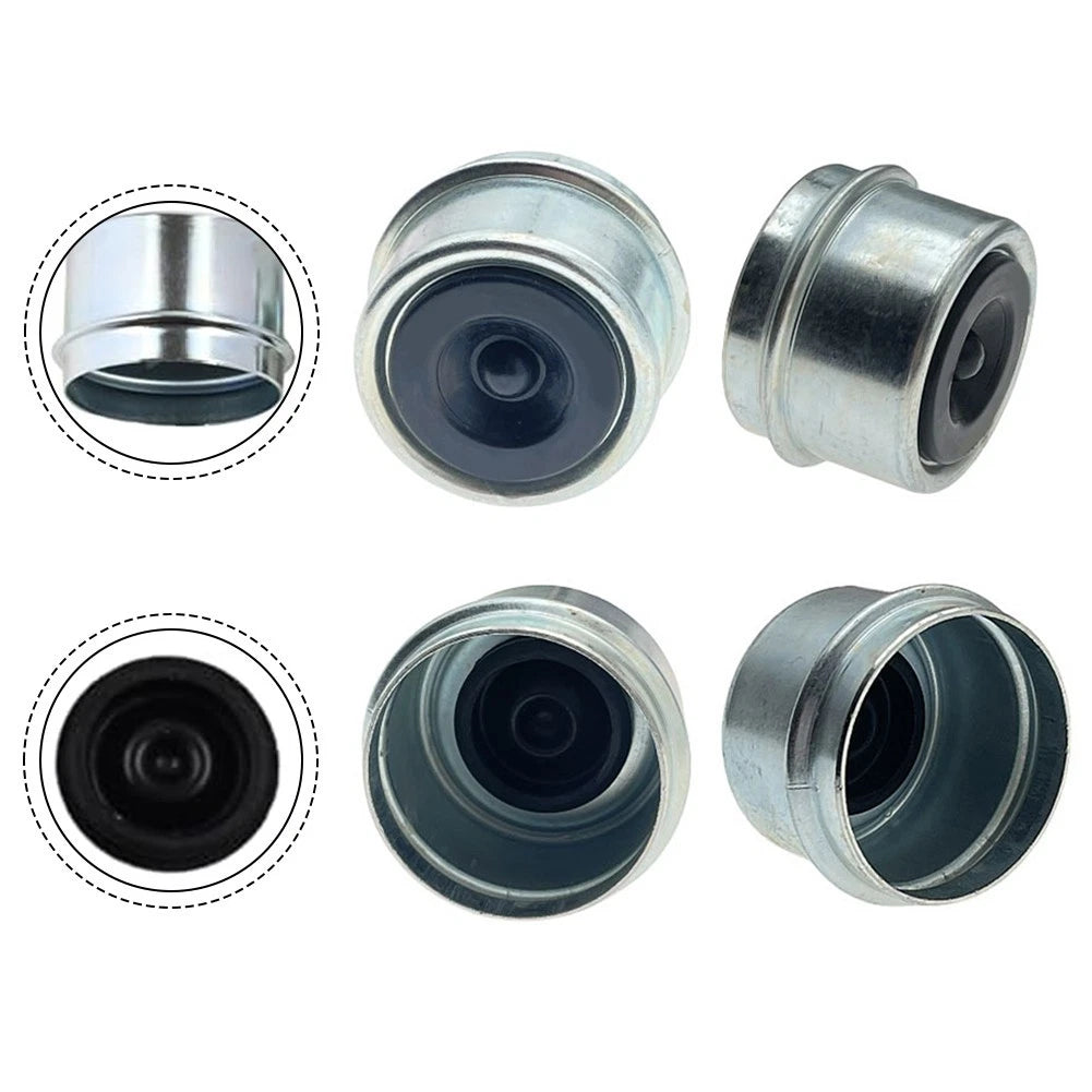 Set of 2 Trailer Axle Dust Cap Cups for Lube & Standard Hubs