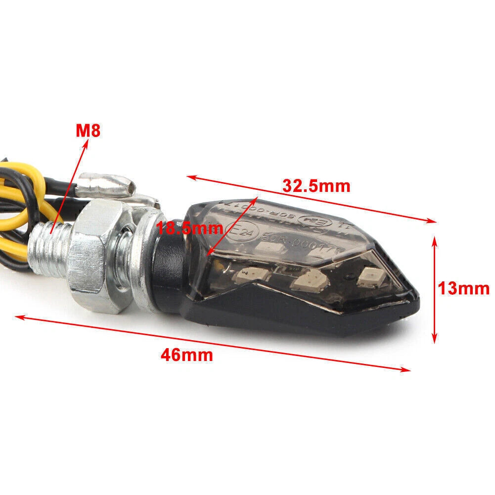 4X 12V 5-LED Turn Signal Blinker Light for Mini Motorcycle (Universal)