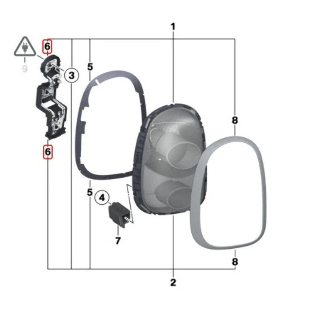 For Mini For Countryman R60 Tail Light Socket OEM Number 63139806879 2011-2016