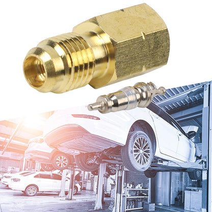 Brass R32 Left Handed 14 SAE Thread Adapter for Mini Split HVAC