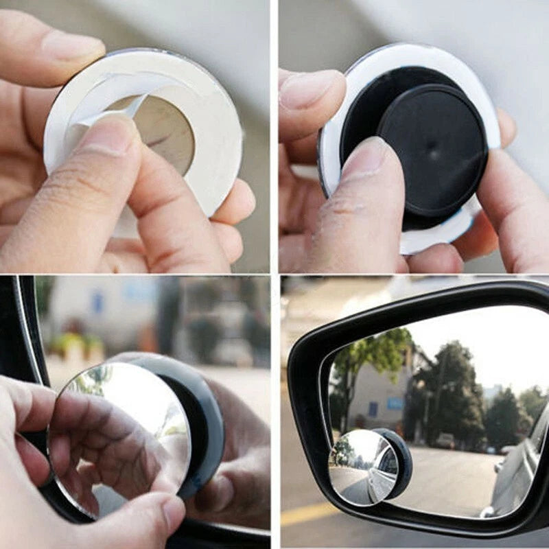 2X Wide Angle Round Convex Blind Spot Mirrors for Auto Car Rear View