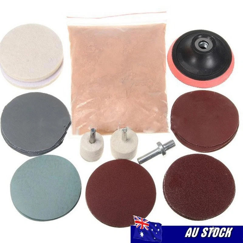 32Pcs Deep Scratch Remover Kit for Automotive Glass (Cerium Oxide)