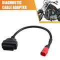 OBD2 Diagnostic Adapter Cable 6 Pin to OBDII for Motorcycle (OEM Replacement)