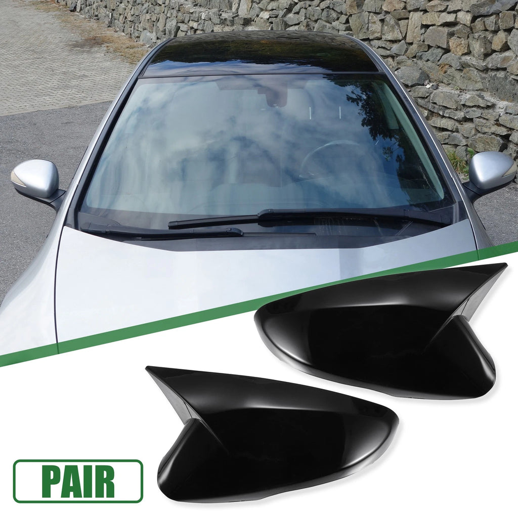 Rearview Mirror Cover Cap Pair for Hyundai Veloster (2012–2017) Gloss Black