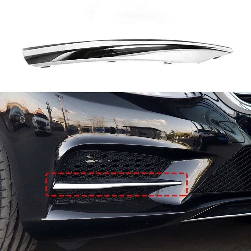 Chrome ABS Front Bumper Vent Mesh Trim for Mercedes W222 (2014–2017)