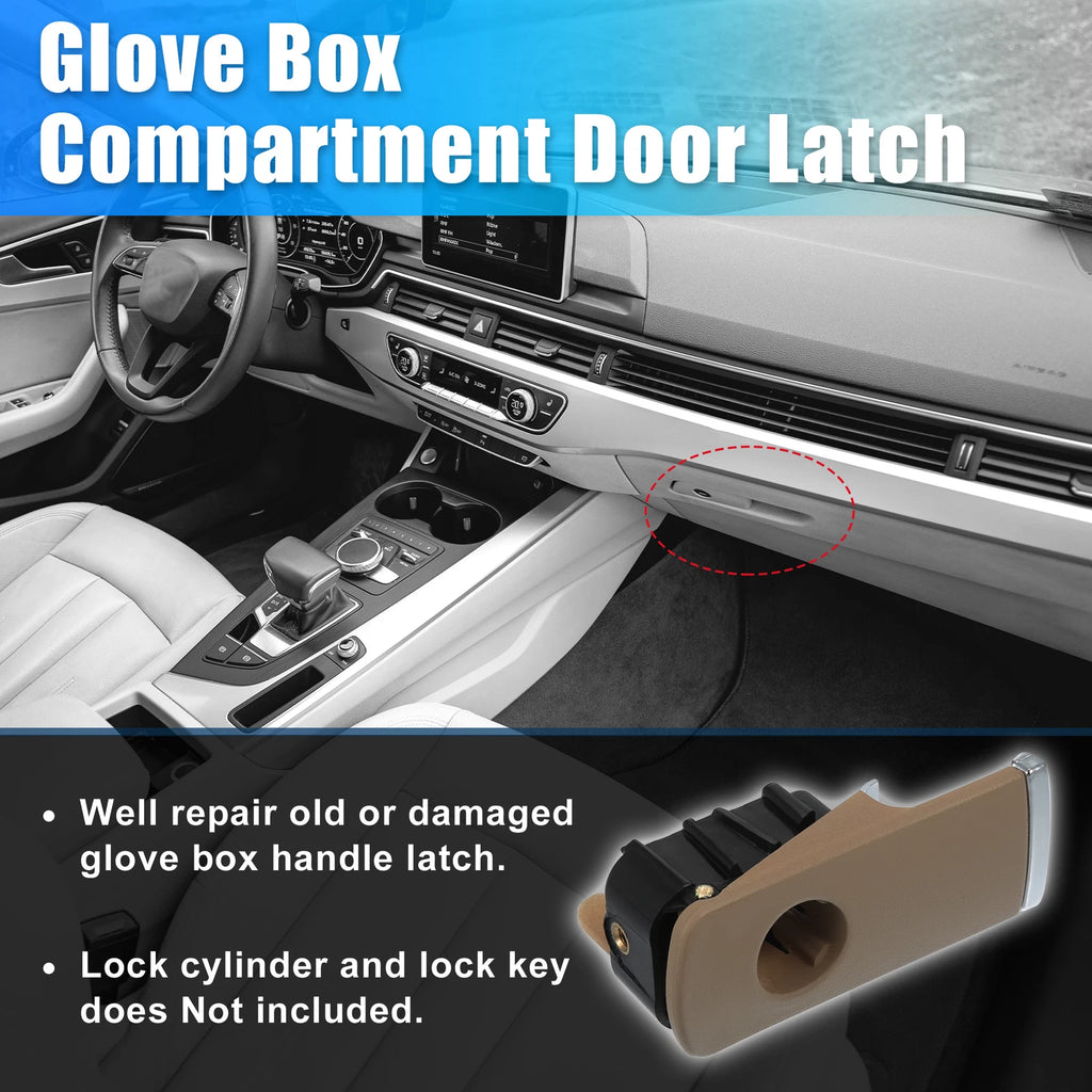 Glove Box Latch Handle with Hole Replacement for Audi A4 B6 B7 (2002–2007)