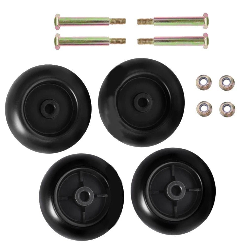 Set of 4 Lawn Mower Deck Wheels for Multiple Applications