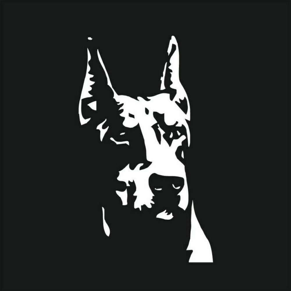 Dog Bumper Sticker for Car Decoration (White/Black)