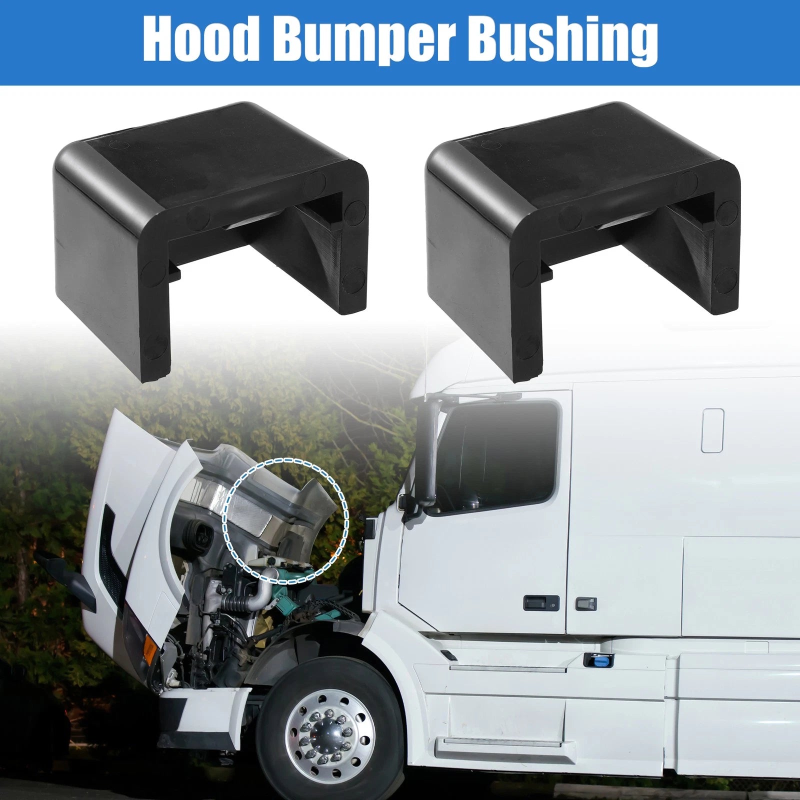 2X Hood Bumper Bushing for Peterbilt 365 (2005–2023)