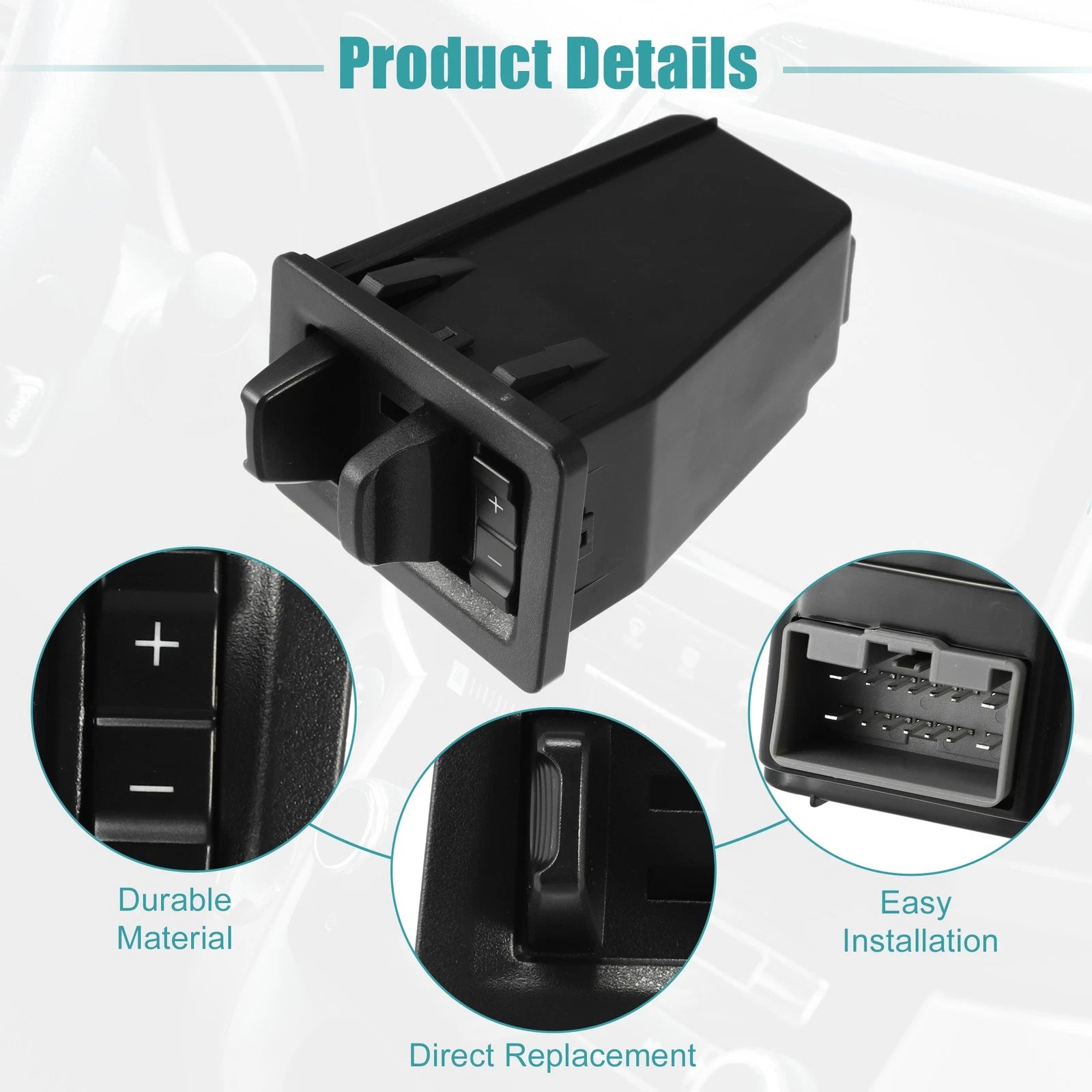 Trailer Brake Controller Module for Ford F-150 (2015–2019) Black