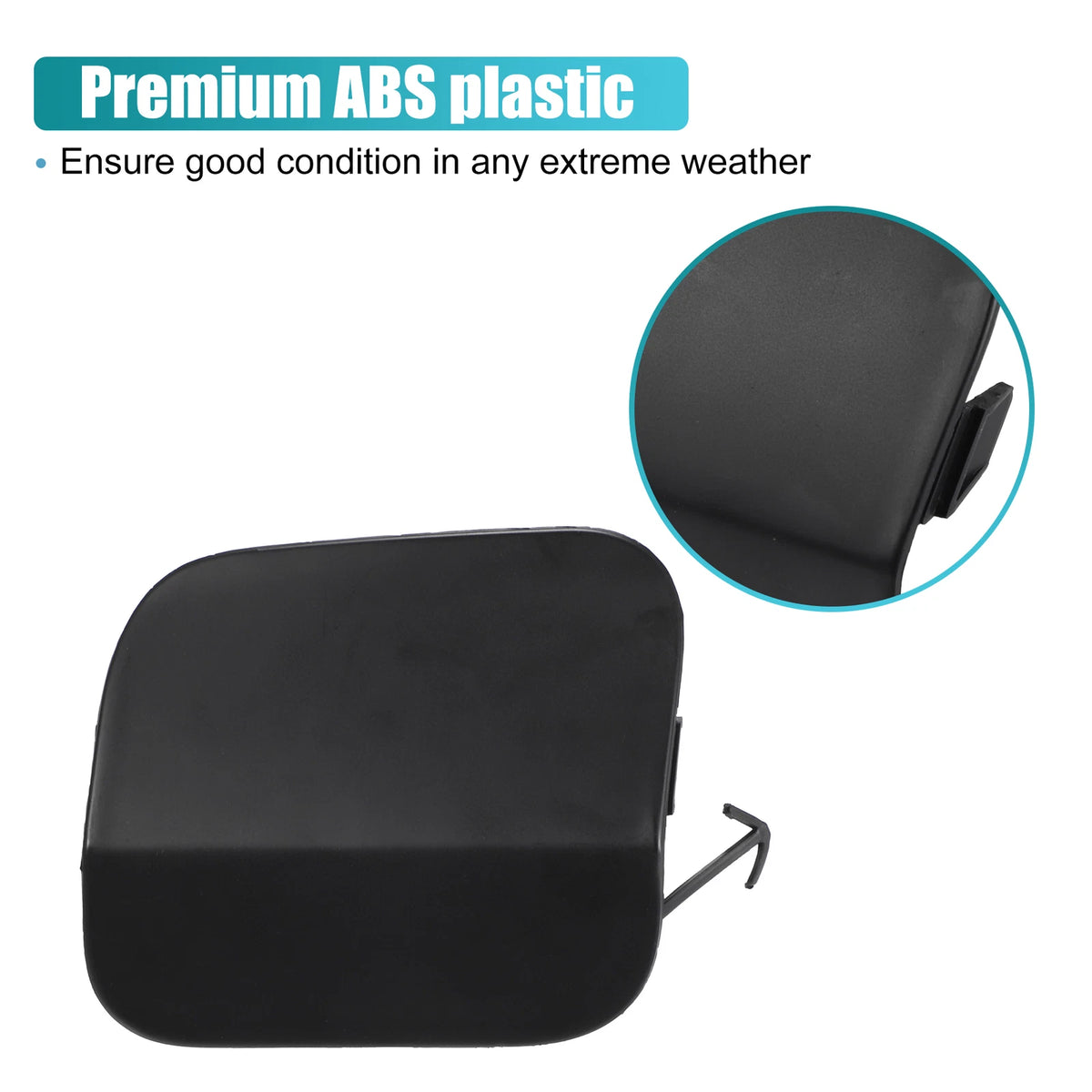 Front Left Bumper Tow Hook Cover for Toyota Highlander (2014–2019) No.52128-0E933 Black
