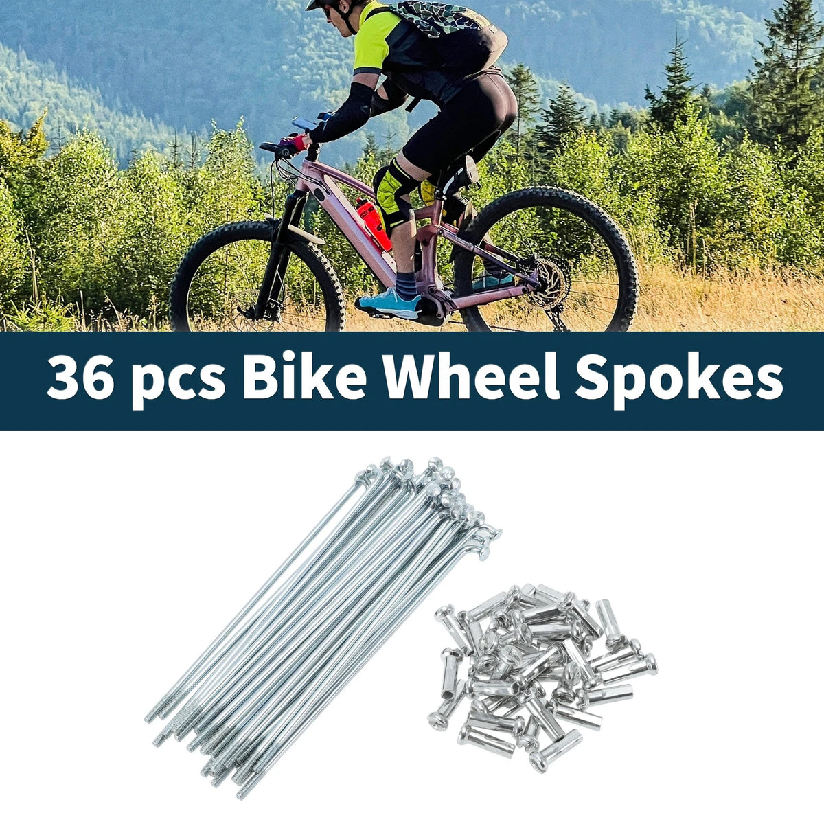 Bicycle Spokes Nipple Replacement 14G 89mm Carbon Steel for Universal Use