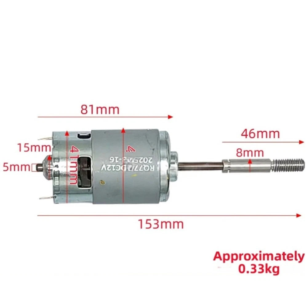 12V 775 DC Motor Brushed for Tool Cooling Applications (153x44mm)