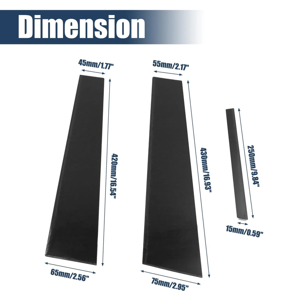 6Pc Door Window Pillar Trim Protector Covers for Honda Civic 8 (2006–2011)