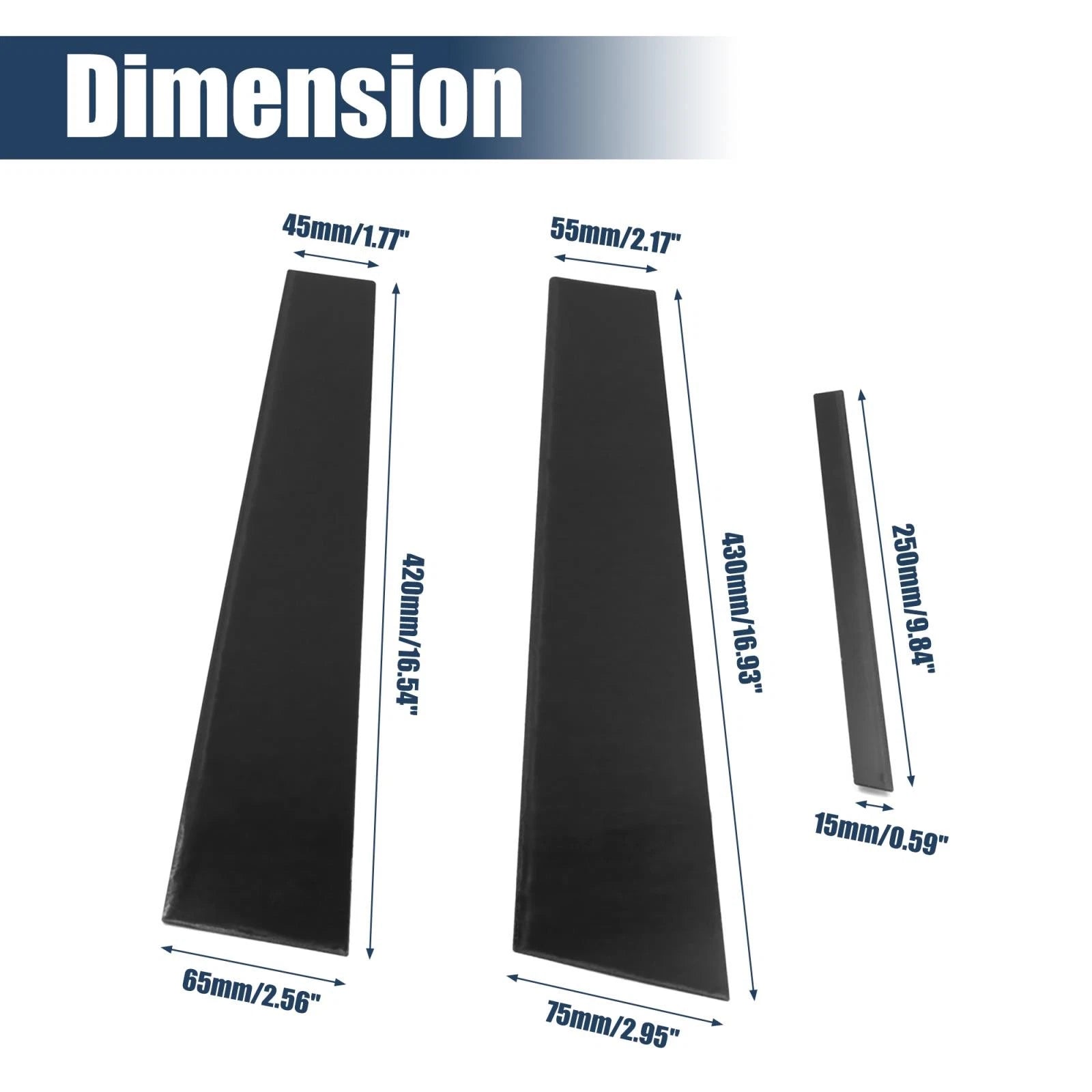 6Pc Door Window Pillar Trim Protector Covers for Honda Civic 8 (2006–2011)