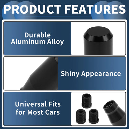 Shift Knob with 3 Adapters for Universal Fit (Automatic/Manual)