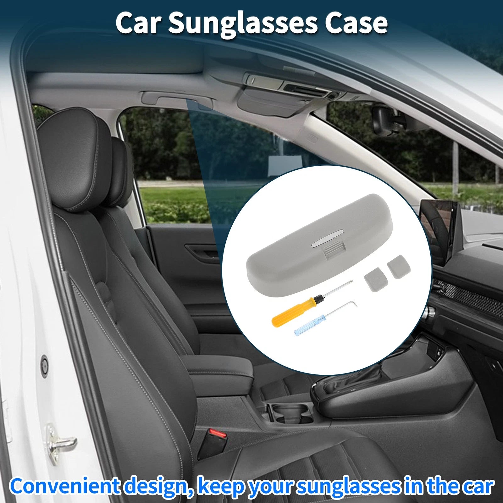 Car Sunglasses Case for Mitsubishi Outlander Eyeglasses Holder Storage Box