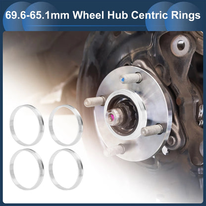 Set of 4 Wheel Hub Centric Rings for OD 69.6mm ID 65.1mm