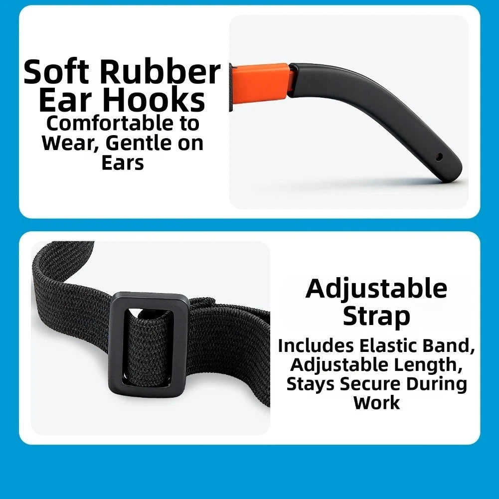 Auto Dimming Welding Glasses with Solar Charging and Protective Lenses