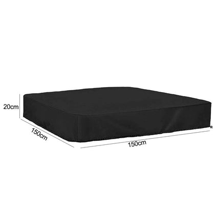 Outdoor Play Cover Sandpit Protector 150x150x20cm Easy Installation