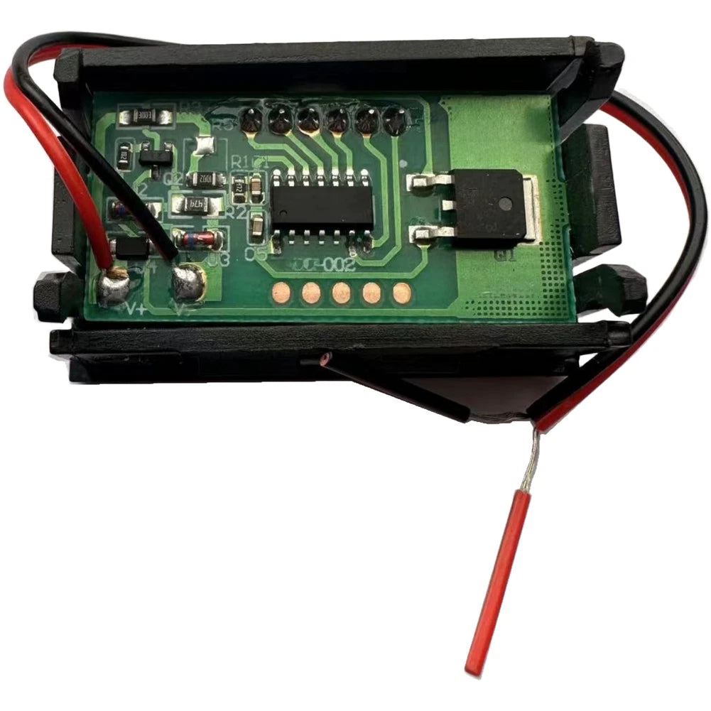2X Wire 5V 120V DC Digital Voltmeter with Red Green Blue LED Options