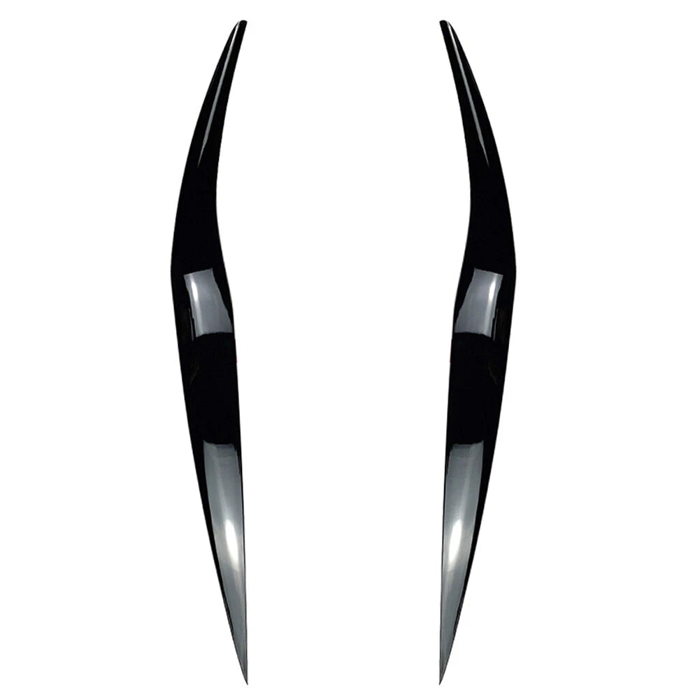 Front Headlight Eyebrow Cover Trim for Ford Fiesta MK6.5 (2013–2017) Glossy Black