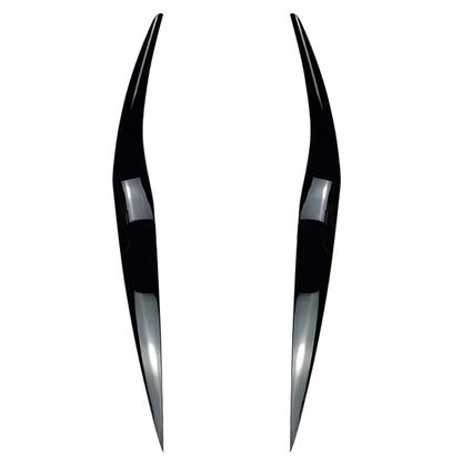 Front Headlight Eyebrow Cover Trim for Ford Fiesta MK6.5 (2013–2017) Glossy Black