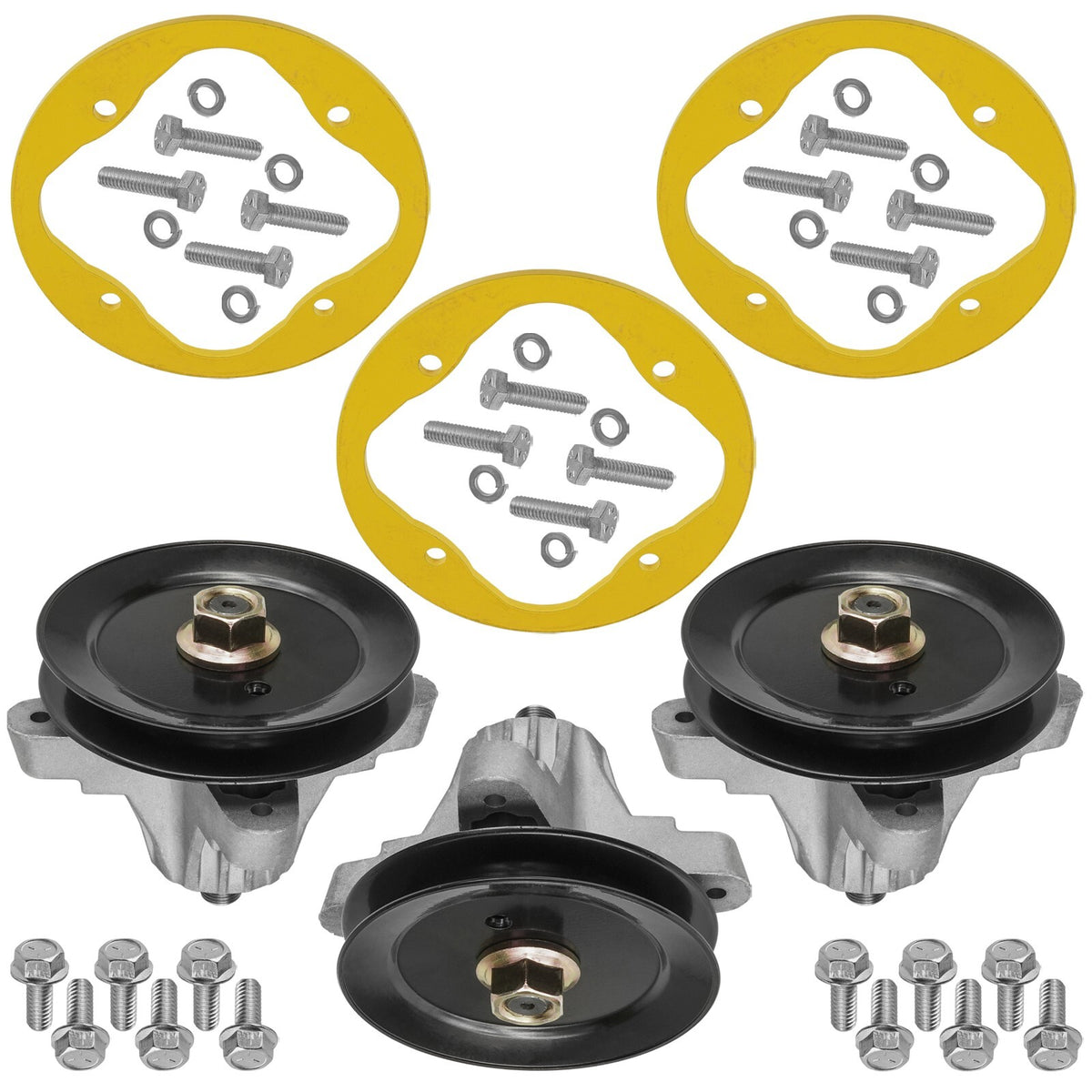 3x Spindle Assembly with Deck Ring for MTD Troy-Bilt (2009–2021)