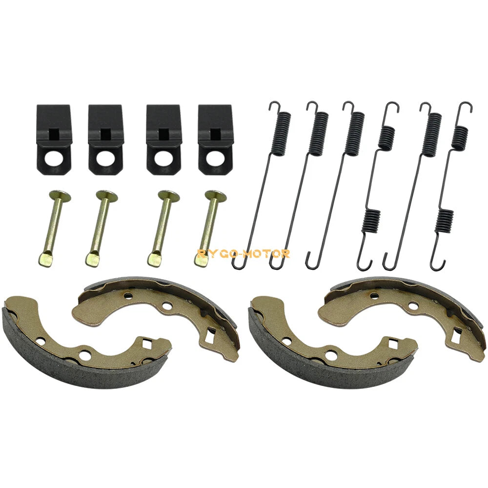 Rear Brake Shoes & Springs Pins for Kawasaki Mule 2510 2520 KAF620 A/B (1993–2000)