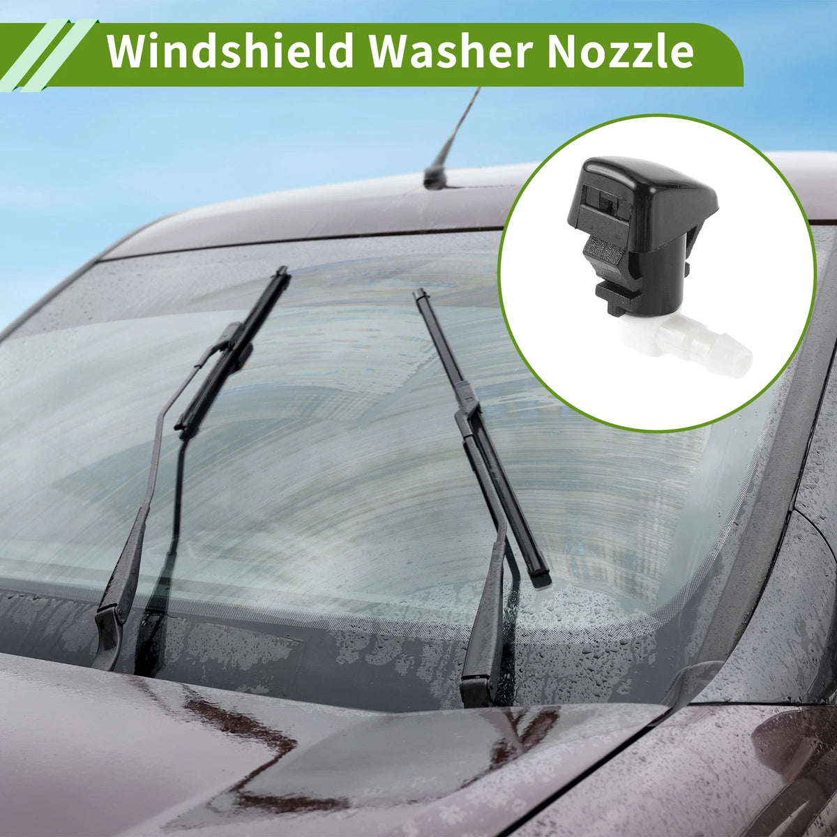 Windshield Washer Nozzle with Hose Connector for Cadillac (No. 25815793)