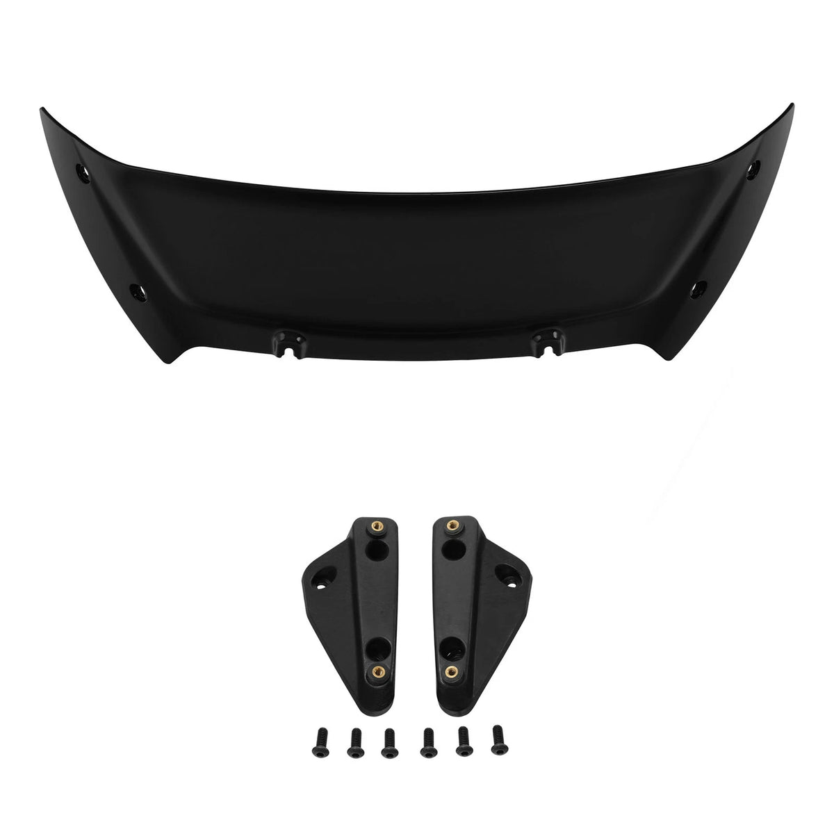 6" Black Windshield Bracket Mounts for Harley CVO Road Glide (2023–2026)