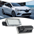 2X License Plate Light for Renault Master II (2003–2010) ABS+PC Black