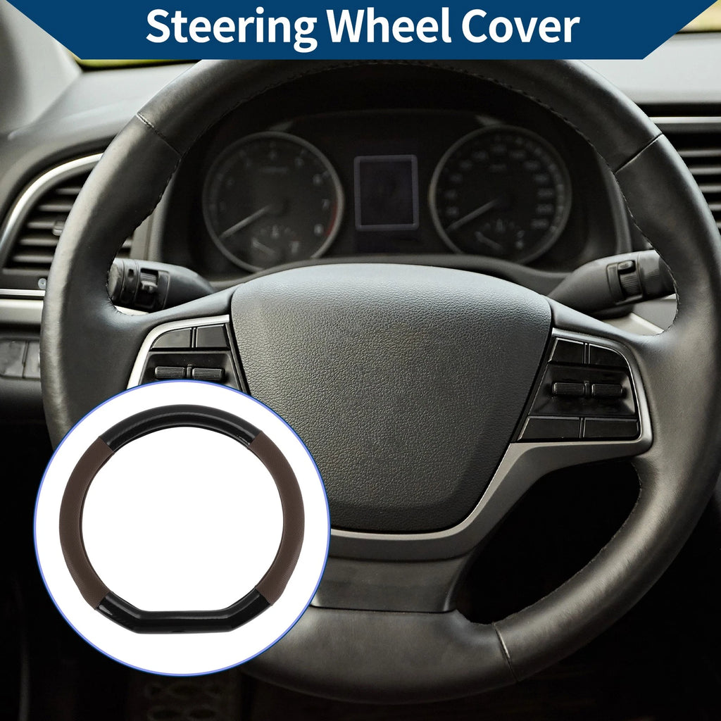 Steering Wheel Cover for - PU Leather, 14.96"