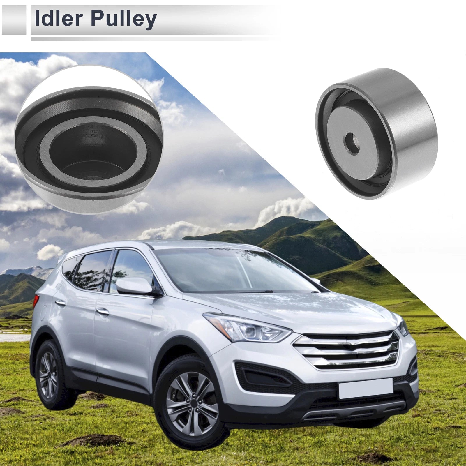 Drive Belt Idler Pulley Replacement for Hyundai Tucson (2005–2009)