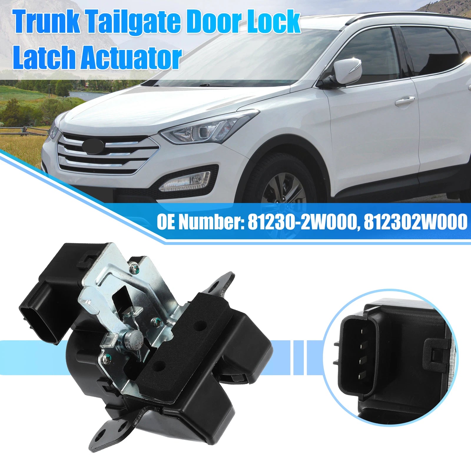 Trunk Latch Lock Actuator Replacement for Hyundai Santa Fe Sport (2013–2016)
